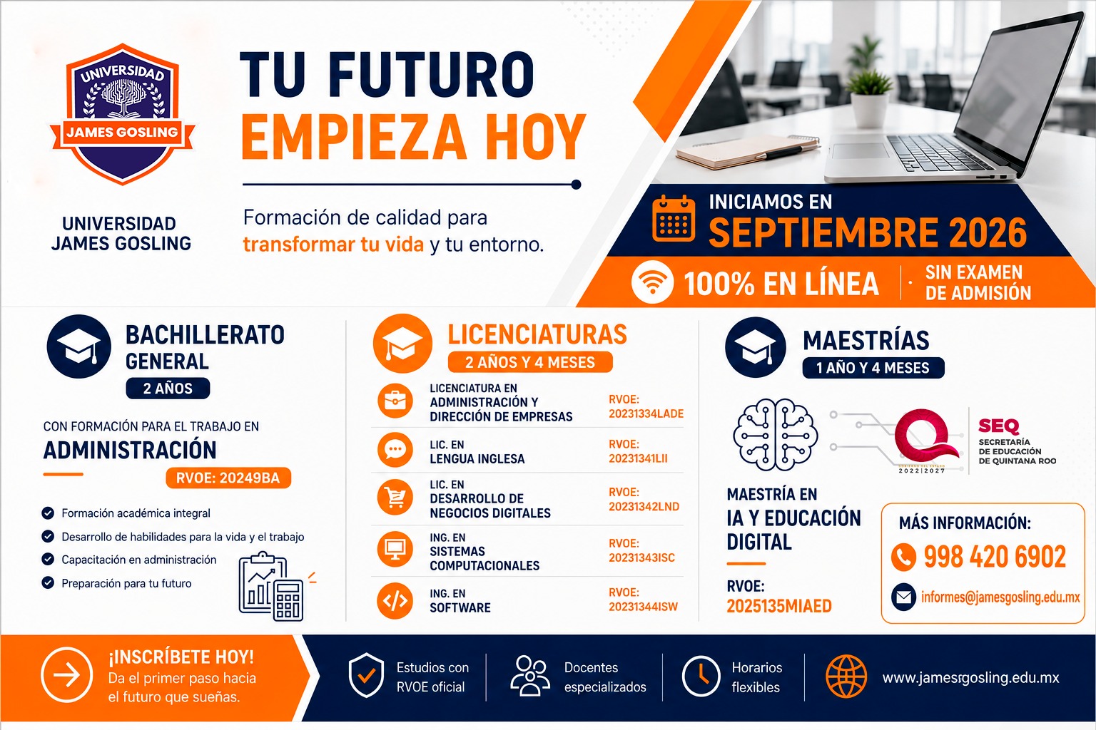 Flyer de UNIVERSIDAD JAMES GOSLING